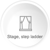 Stage, step ladder