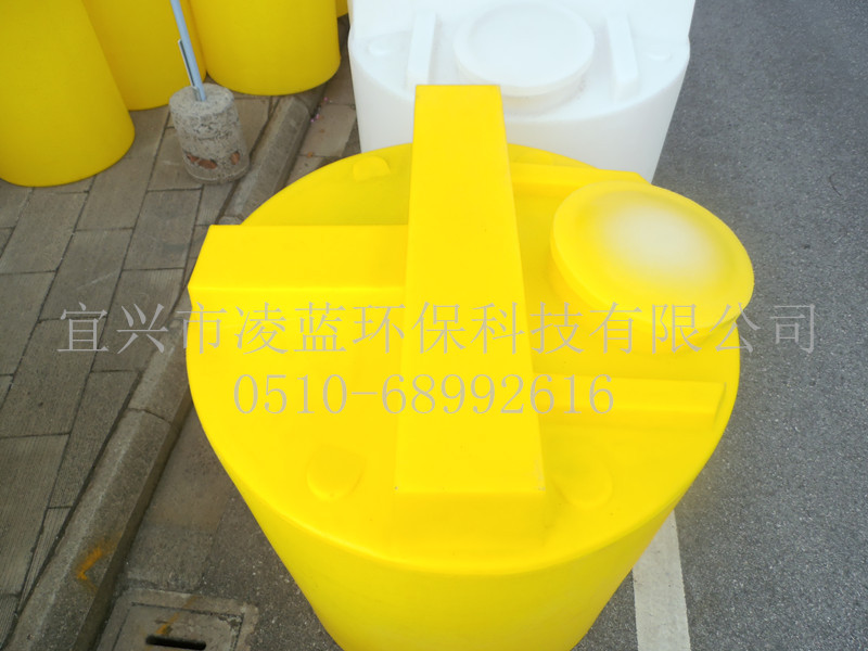 白 黃色大塑料水桶蓄水箱 攪拌桶200L立式攪拌PE加藥桶原始圖片2