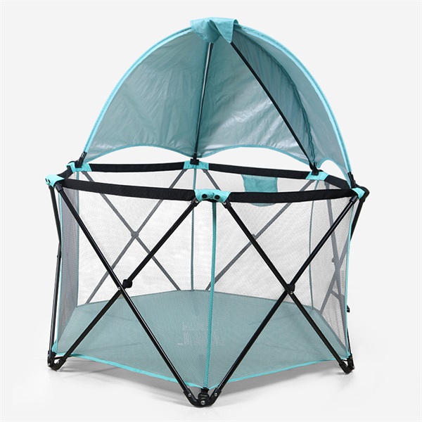 Foldable Playard+3-Side Canopy