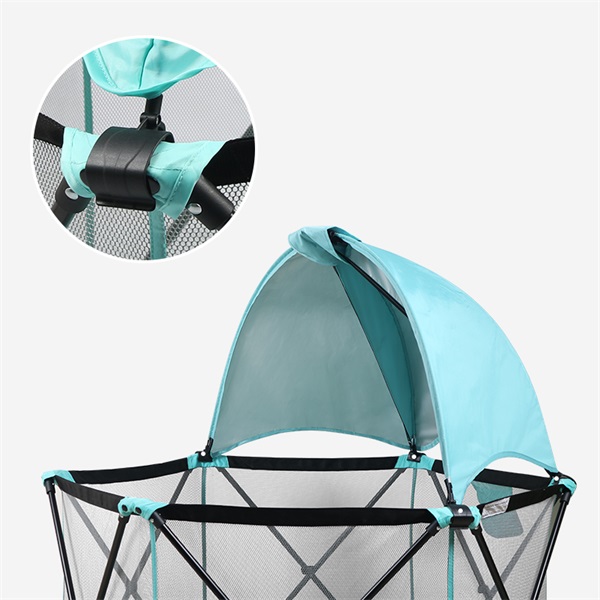 Foldable Playard+3-Side Canopy