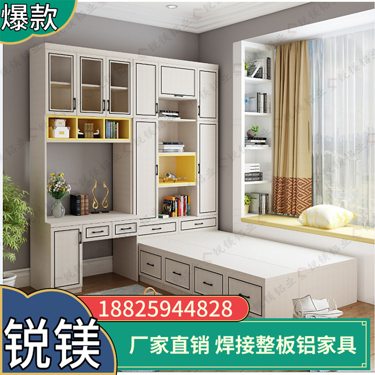 2019現代簡約焊接整板衣柜全鋁家具型材歐式全鋁衣柜鋁型材鋁合金型材家居原始圖片3
