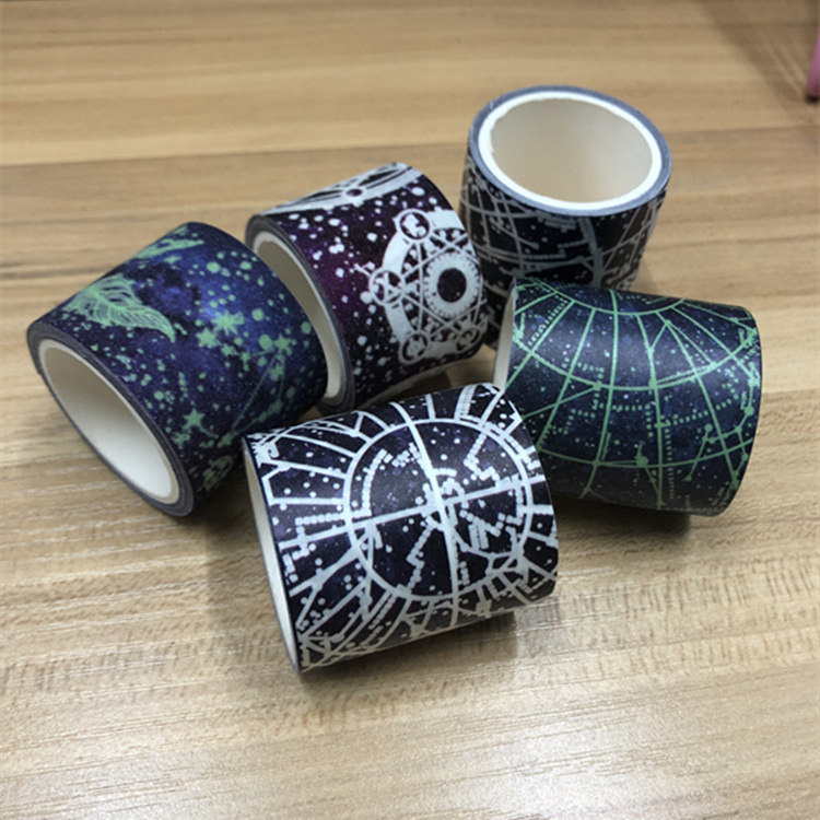 廠家定制夜光膠帶 蓄光膠帶 和紙膠帶 來圖定制 手工DIY原始圖片2