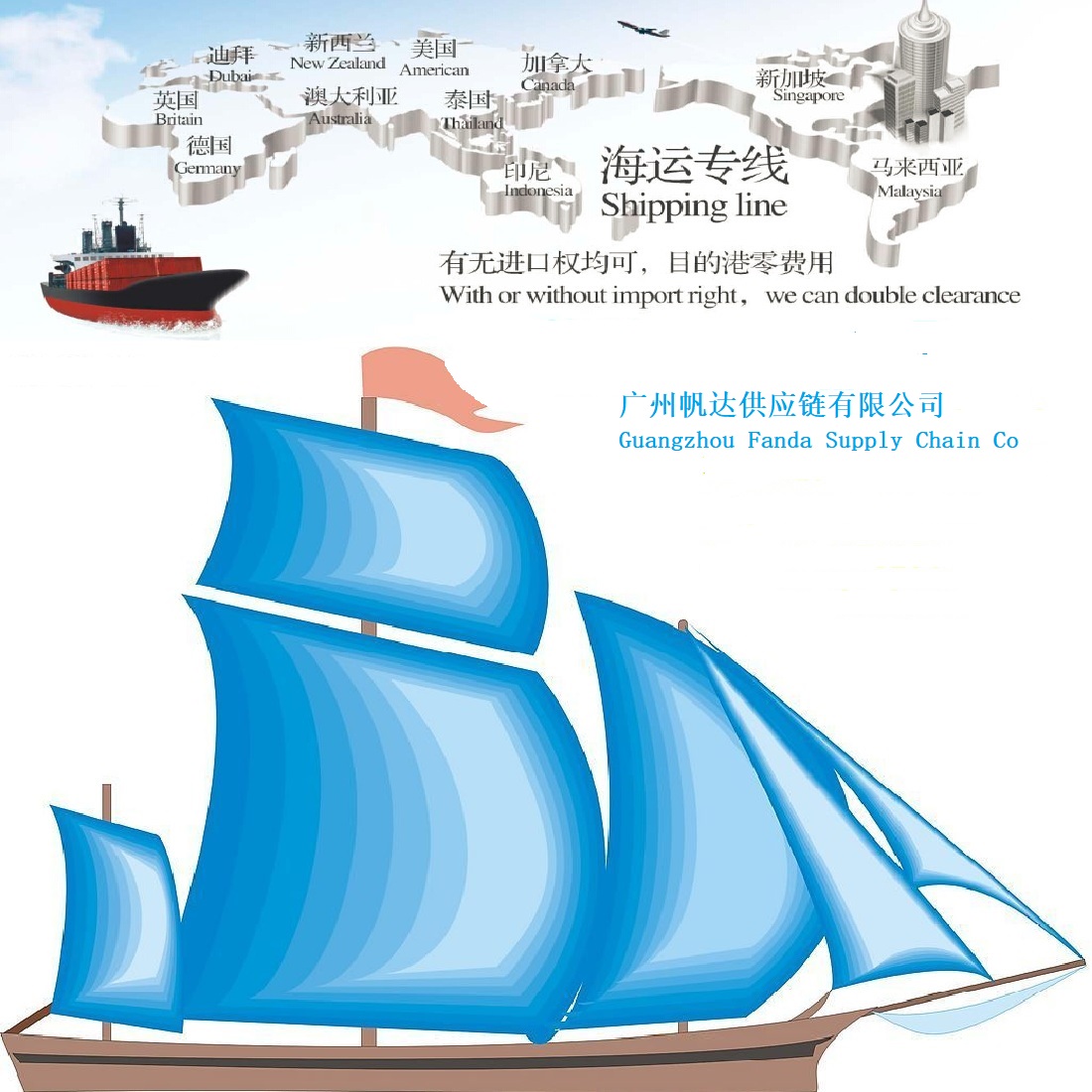 奥克兰双海运专线-广州/深圳到奥克兰双海运双清到门