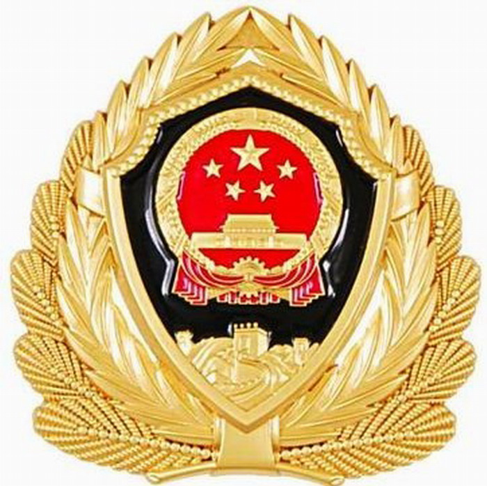 5米鋁合金烤漆警徽，5米貼金不銹鋼警徽，2米現貨警徽