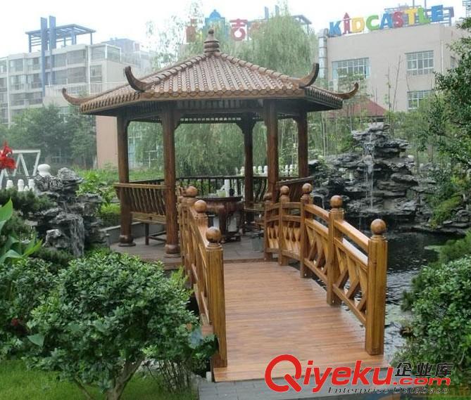 濟南華景木業防腐木，芬蘭木，菠蘿格，柳桉木，碳化木，桑拿板，施工設計安裝涼亭